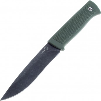 Нож КИЗЛЯР СОВА черный, рукоять эластрон олива Нож КИЗЛЯР СОВА черный, рукоять эластрон олива